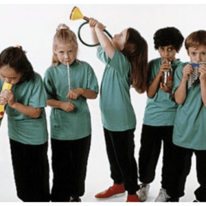 A group of children playing Musical Me.