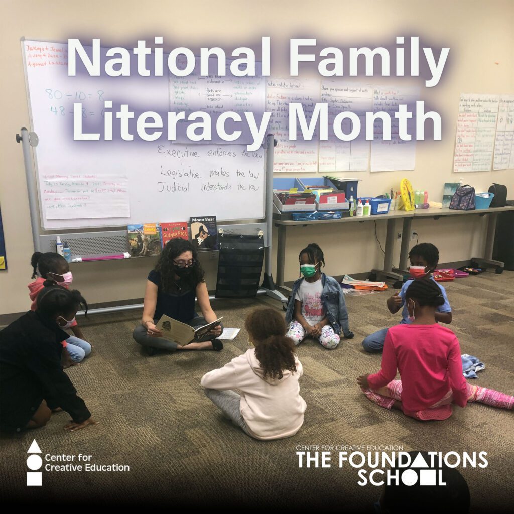 November is National family literacy month. This is a month dedicated to promoting and celebrating literacy within families.