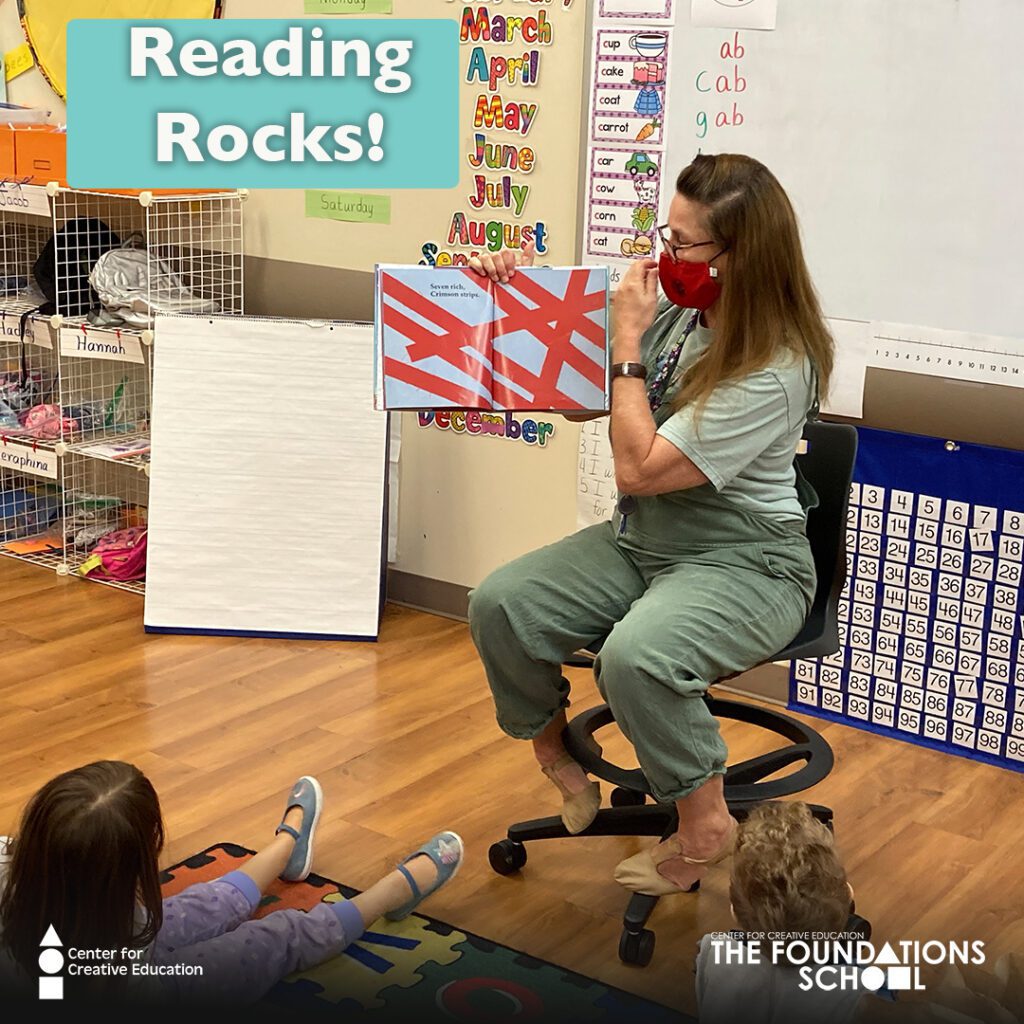 Reading rocks at the foundations school.