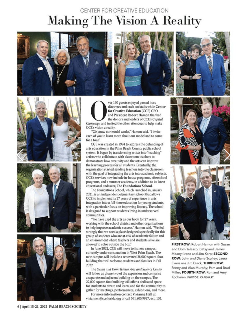 Palm Beach Society Cocktail Party Article April 2022