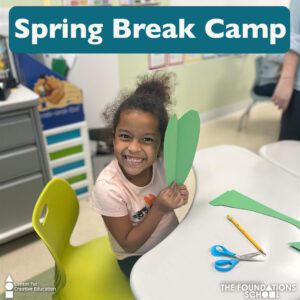 Spring Break Camp Digital Banner With a Child