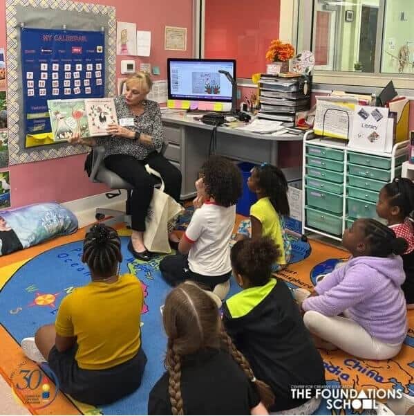 VIP Reader Bonds With Second Grade Class
